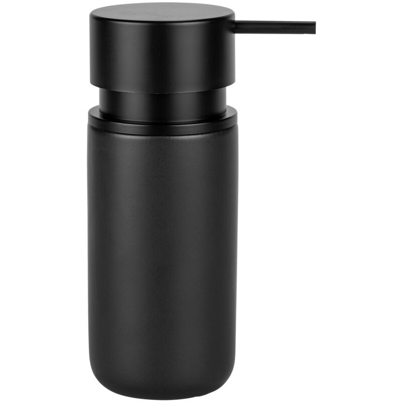 Seifenspender Silo Schwarz, Keramik Seifenspender 0,25 Liter, Schwarz, Keramik schwarz, Kunststoff (abs) schwarz - schwarz - Wenko