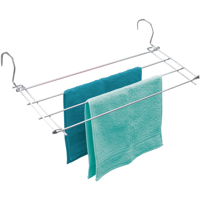 Heizkörper-Wäschetrockner Chrom, Zusätzlicher Trockenplatz im Haushalt, Silber glänzend, verchromtes Metall silber glänzend - silber glänzend - Wenko