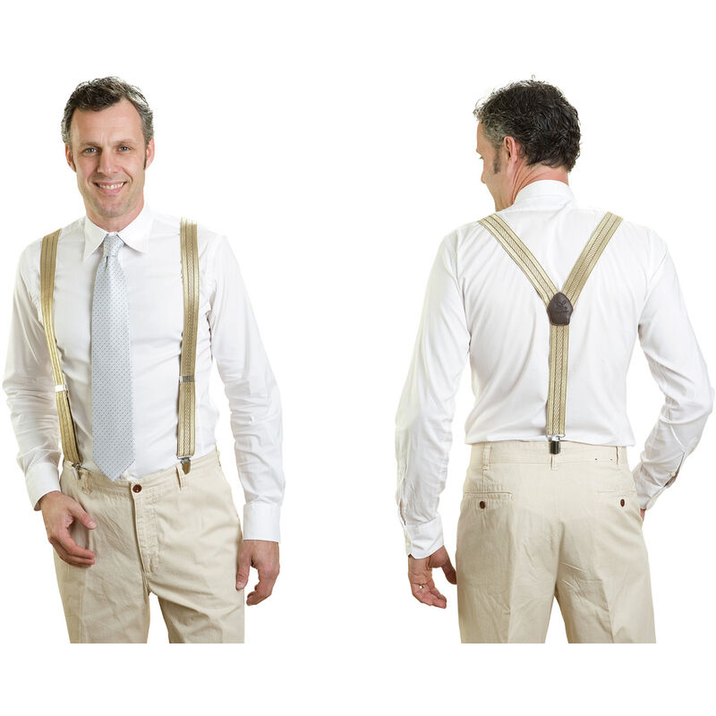 Maximex Hosenträger Gold, klassische Y-Form, Gold, Polyester gold, Elasthan