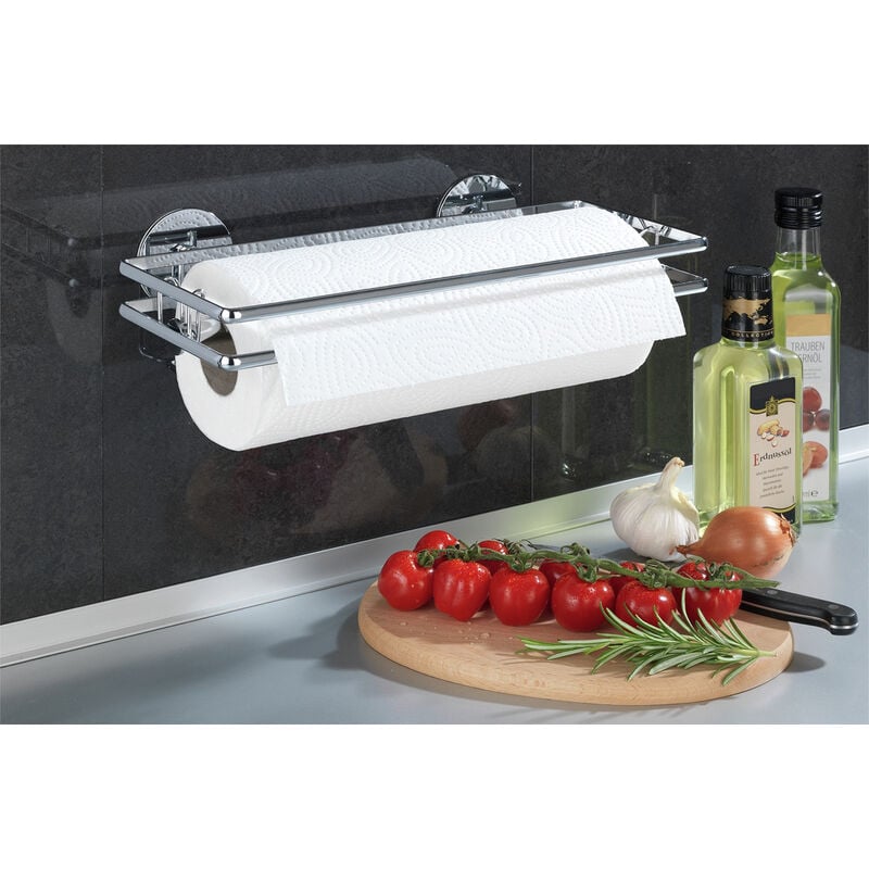 Küchenrollenhalter Style, Silber glänzend, verchromtes Metall silber glänzend - silber glänzend - Wenko