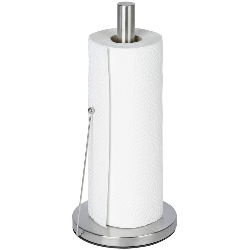 Küchenrollenhalter Clayton Edelstahl, Edelstahl rostfrei, Silber matt, Edelstahl rostfrei silber matt - silber matt - Wenko