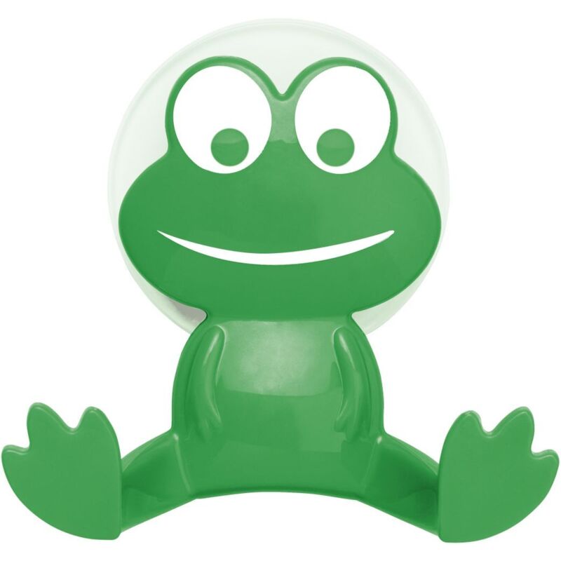 Wenko - Saug Haken Frosch Kinder Zimmer Wand Bad wc Kleider Küchen Handtuch Halter - grün