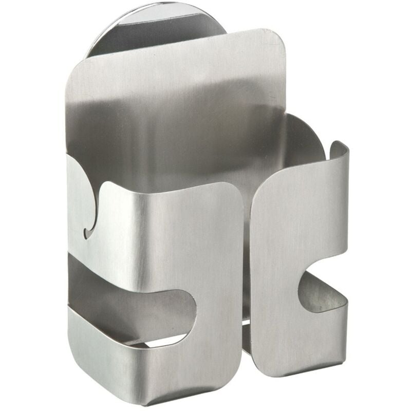 Turbo-Loc® Edelstahl Schwammhalter, rostfrei, Befestigen ohne bohren, Silber matt, Edelstahl rostfrei silber matt - silber matt - Wenko