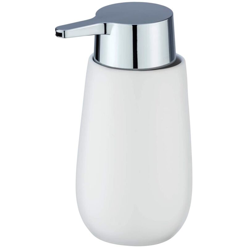 Seifenspender Badi Weiß Keramik, 320 ml, Weiß, Keramik weiß - weiß - Wenko