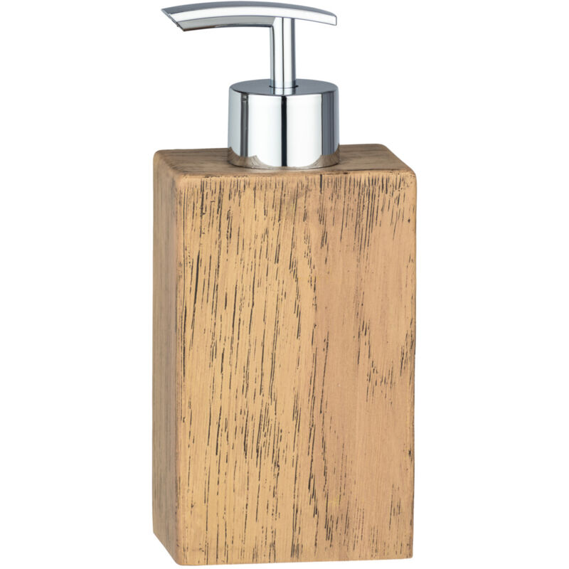 Seifenspender Marla, Holzoptik, Braun, Polyresin braun - braun - Wenko