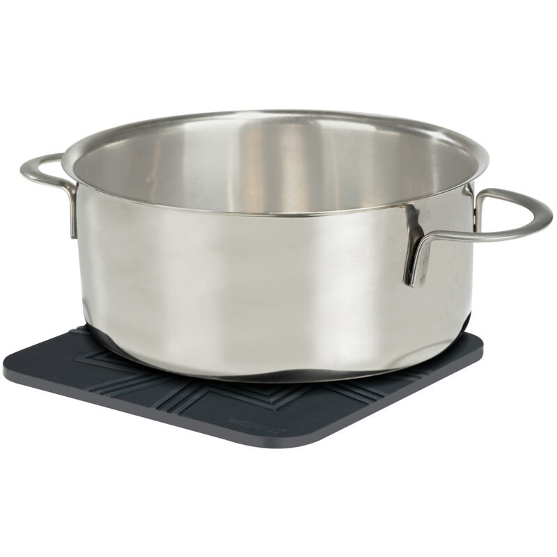 WENKO Silikon Topfuntersetzer Wesi in Schwarz 16 x 16 x 0,5 cm