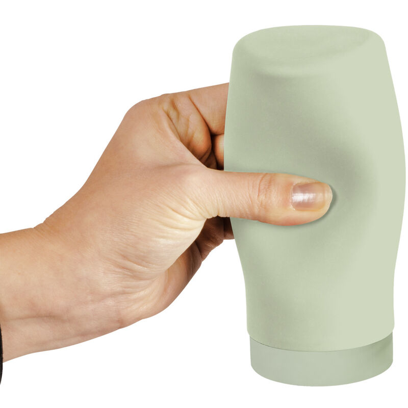 WENKO Spülmittelspender Easy Squeez-e Lindgrün, aus auslaufsicherem Silikon, Grün, Silikon grün, Nylon grün