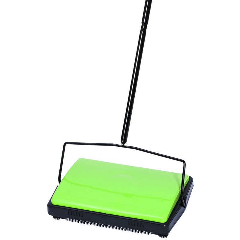 Maximex Teppichkehrer Grün, 28 x 105 x 19 cm, Grün, Eisen schwarz, Eisen grün, Polypropylen schwarz - grün