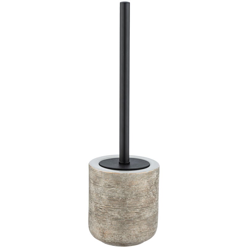 WC-Garnitur Fedio Keramik, WC-Bürstenhalter, handbemalt, Weiß, Keramik gold - weiß - Wenko