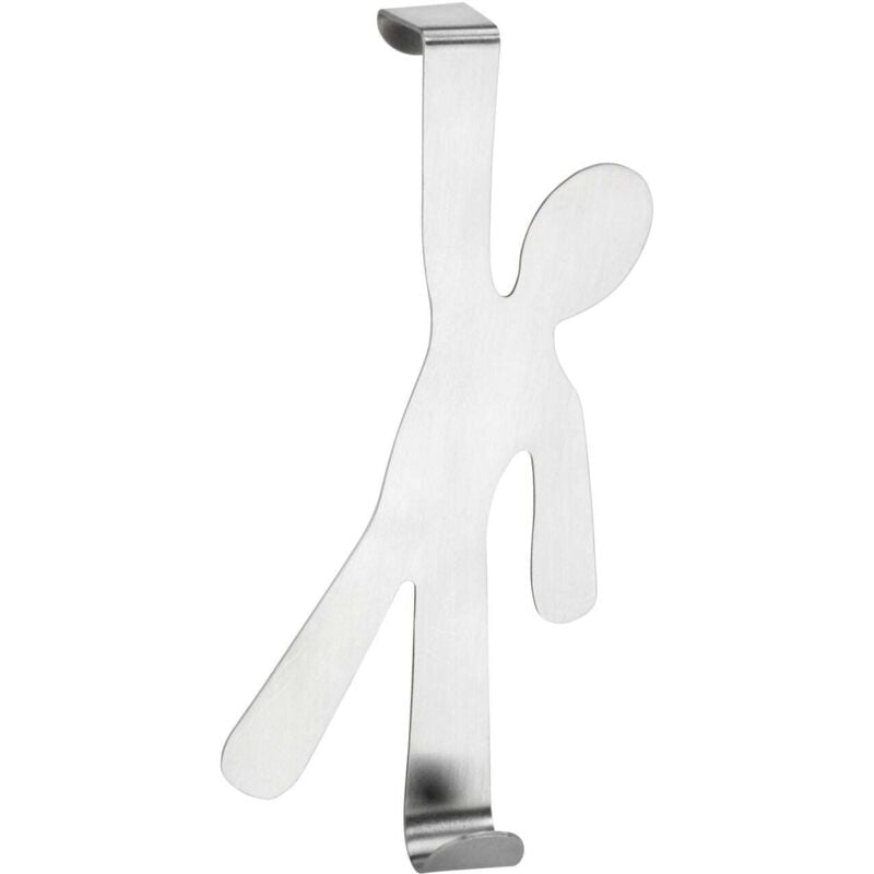Wenko - Tür Haken Edelstahl Badezimmer Dusche Boy Handtuch Halter Jacken - silber matt