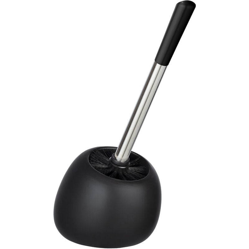 WC-Garnitur Polaris Schwarz matt, aus hochwertiger Keramik, Schwarz, Keramik schwarz - schwarz - Wenko