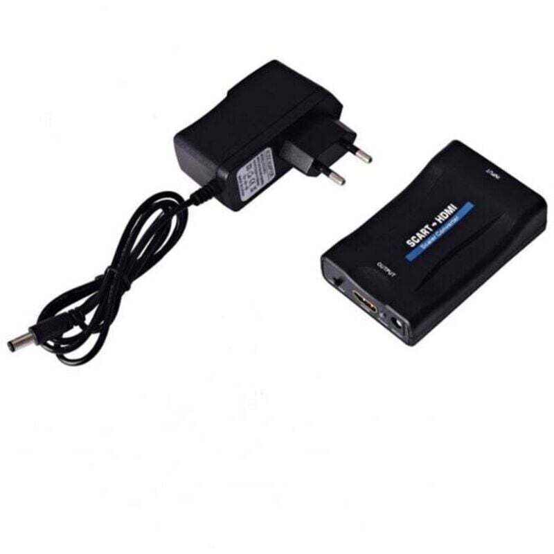 Werbe-SCART-zu-HDMI-1080p-60Hz-Spannungswandler – Plug-and-Play-SCART-Adapter – Analog-Digital-Wandler – Audio-Video-Box-Adapter