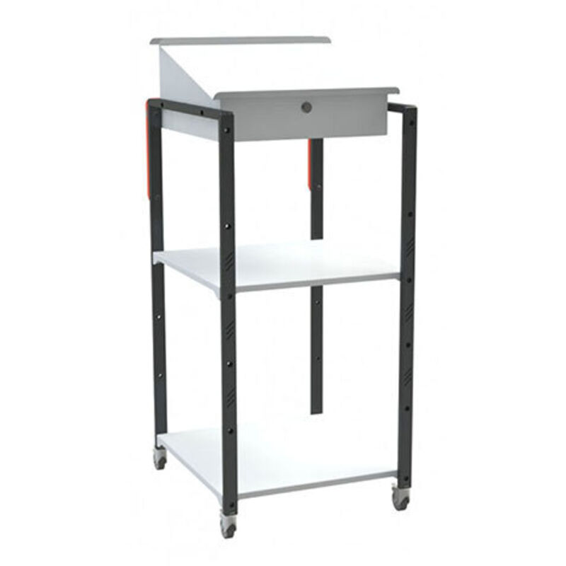 Werkstattpult mit 2 Ablagen und 4 Rollen - 820005969