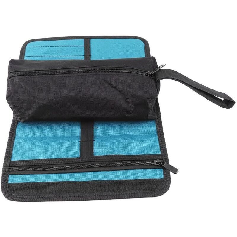 Werkzeugtasche, aufrollbarer Werkzeugkoffer aus Segeltuch, leere Werkzeugaufbewahrungstasche, Aufbewahrungstasche mit Reißverschluss und