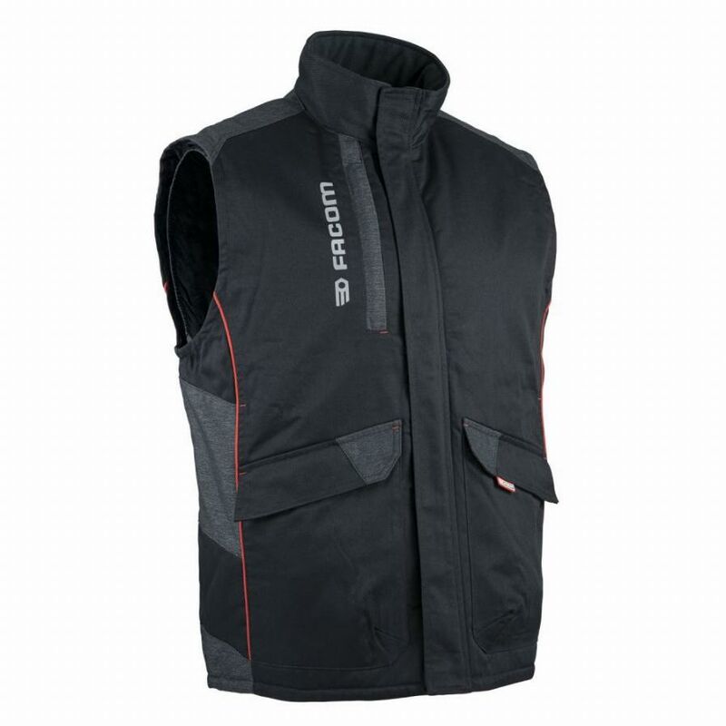 Weste Bodywarmer gesteppt FACOM Track Schwarz/Rot Größe XXL - FXWW5000E-XXL