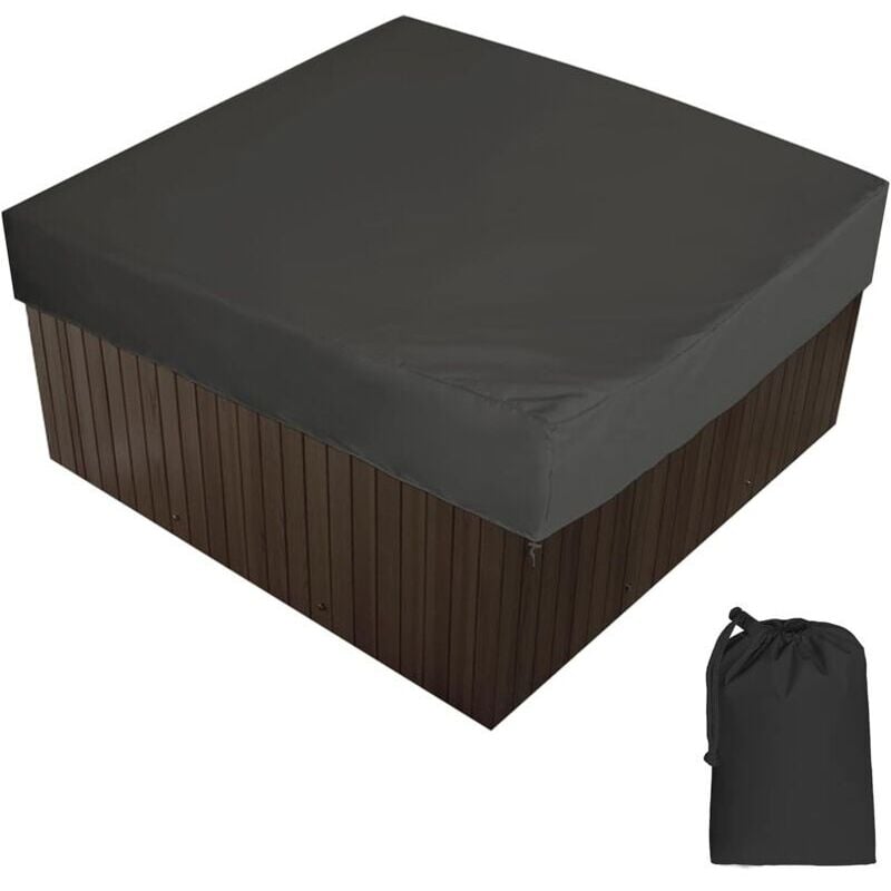 Whirlpool-Abdeckung für den Garten, 210D Oxford-Gewebe, wasserdicht, staubdicht, UV-beständig, für Whirlpool-Badewanne im Freien (220 x 218 x 30 cm)