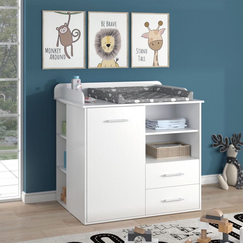 Wickelkommode Lea, Weiß, 113 x 100 cm Vicco