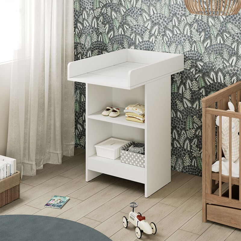 Vicco - Wickelkommode Mona, Weiß, 60 x 103.5 cm mit Wickelauflage