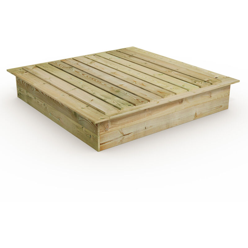 Wickey King Kong Sandkasten mit Deckel Sandkiste mit Sitzbank Garten Kinder Buddelkiste - 165 x 165 cm