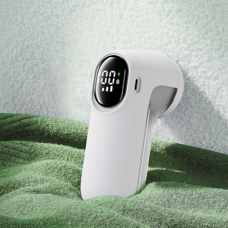 Wiederaufladbarer Textilrasierer, 3-stufiger Elektrorasierer mit LED-Anzeige, 6 Klingen, für Kleidung, Möbel, Sofas, Fusseln, Knötchen, Knötchen,