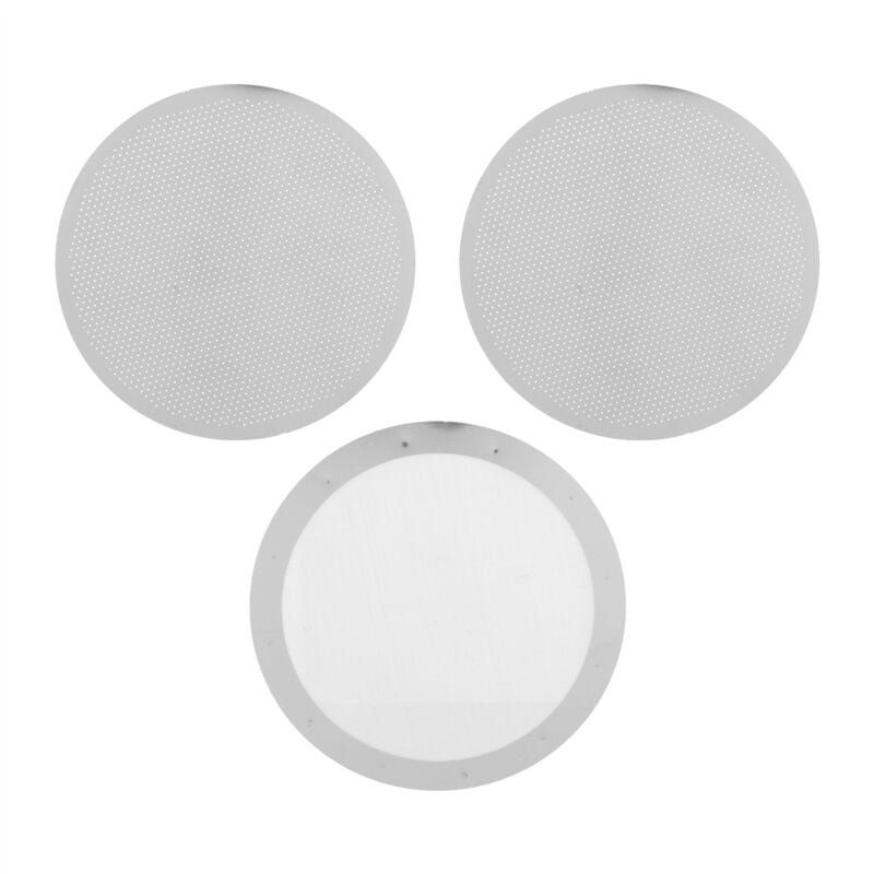 Tlily - Wiederverwendbares 3 Pack Kaffee Filter Gewebe Aus Metall für die Maschine Espresso Maschine, Silber