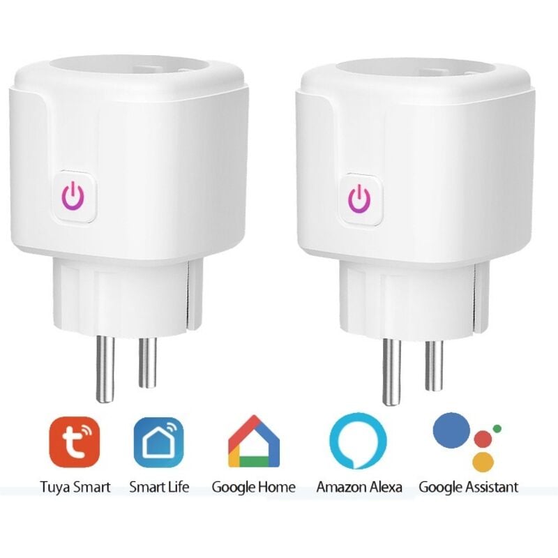 WiFi Smart Plug, 2er-Pack Smart Plug, kompatibel mit Alexa, Google Home und Smart Life, WiFi-programmierbare Stecker mit Fernbedienung,