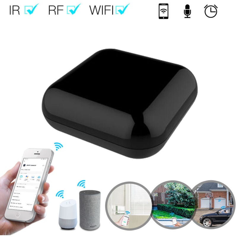 WiFi Smart Tuya Infrarot RF Universal Fernbedienung mit IR + RF Lernen Voice Control für Smart Home RF433, universal Infrarot Fernbedienung + RF