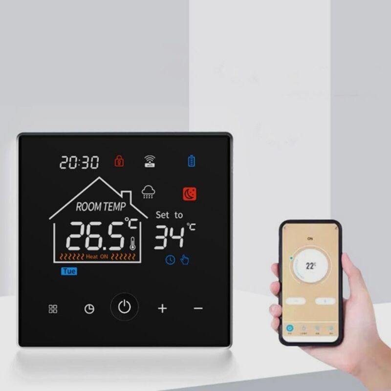 WiFi Thermostat für Gaskessel für Tuya Programmable Smart Thermostat, TUYA APP Fernbedienung, Sprachsteuerung, Amazon Alexa Google Assistant Yandex