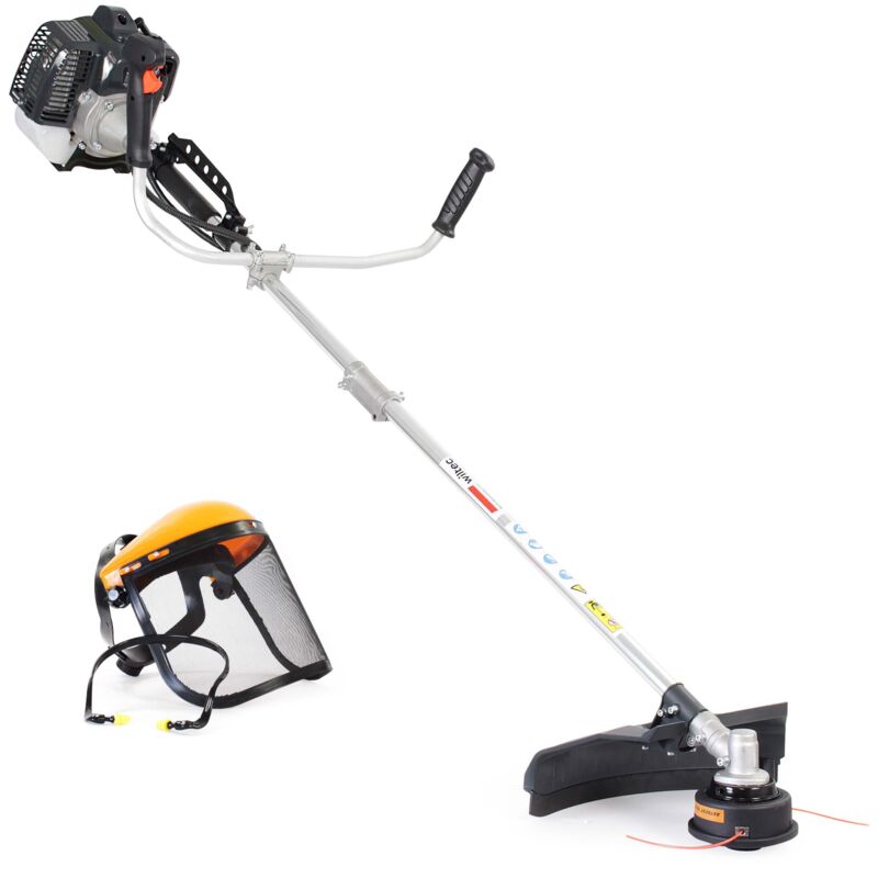 Wiltec - 3in1 Benzin Multitool 1,9 kW Gartengerät mit Rasentrimmer, Freischneider und Motorsense, Multigartengerät mit Zubehör für Gartenpflege