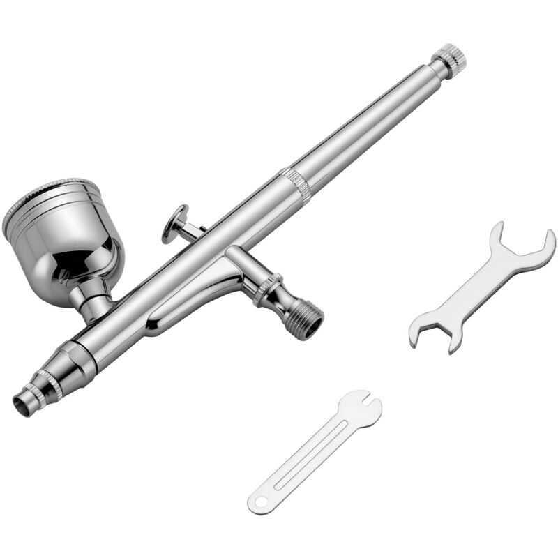 Wiltec - Airbrush Pistole Typ HS-30-1, Air Brush mit 0,3 mm Düse und Flüssigkeitsbecher 7 ml, präzise Airbrushpistole für Nägel, Tattoo, Modellbau