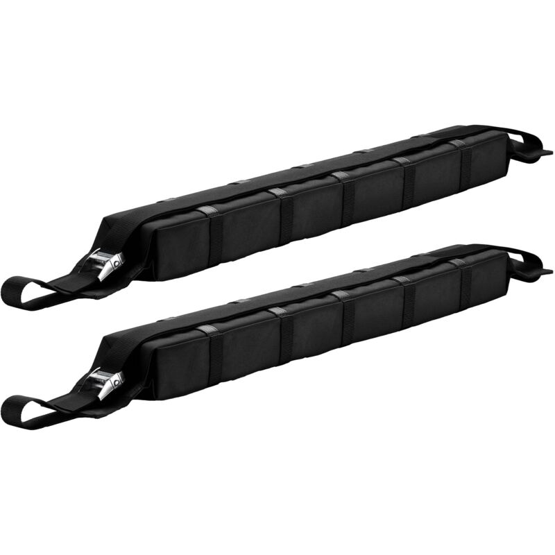 Wiltec - Dachgepäckträger weich 113 x 10 x 8 cm mit 2 x Gurtband, Auto Dachträger bis 75 kg für Kanu, Kajak, Surfbrett, sup, Snowboard, Skier und