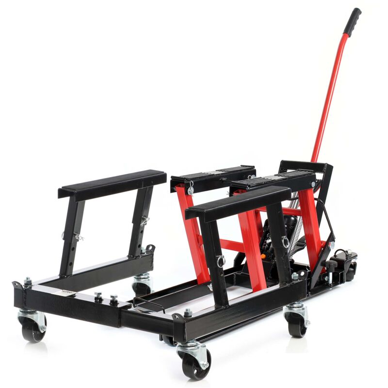 Set 680kg atv Quad Heber – Motorradheber Montagebock Hebebühne + Montageständer mit Rädern für Hebebühne Rollbühne bis 680 kg - Wiltec