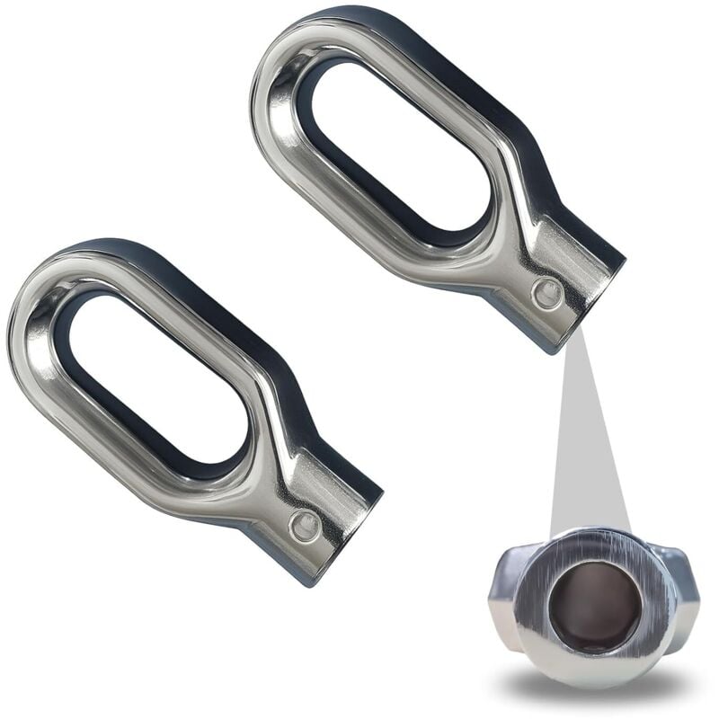 Windenausgangsring, manuelle Winde, Aluminiumlegierung, 2 Stück, hohe Festigkeit, einfach zu montieren, für Markisen (Hauptloch 10 mm, kleine