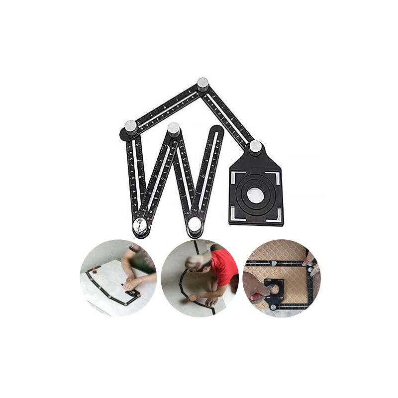 Memkey - Winkelmesslineal – Multi-Winkel-Lineal – einfach zu messen – für Heimwerker, Heimwerker, Tischler, Fliesenleger, Handwerker