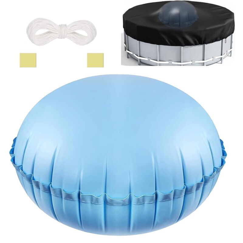 Winter-Poolkissen, Winterkissen für Aufstellpools, Winter-Poolball, Winter-Poolkissen mit Seilen, 4 x 4 Fuß, für Aufstellpoolabdeckung (rund)