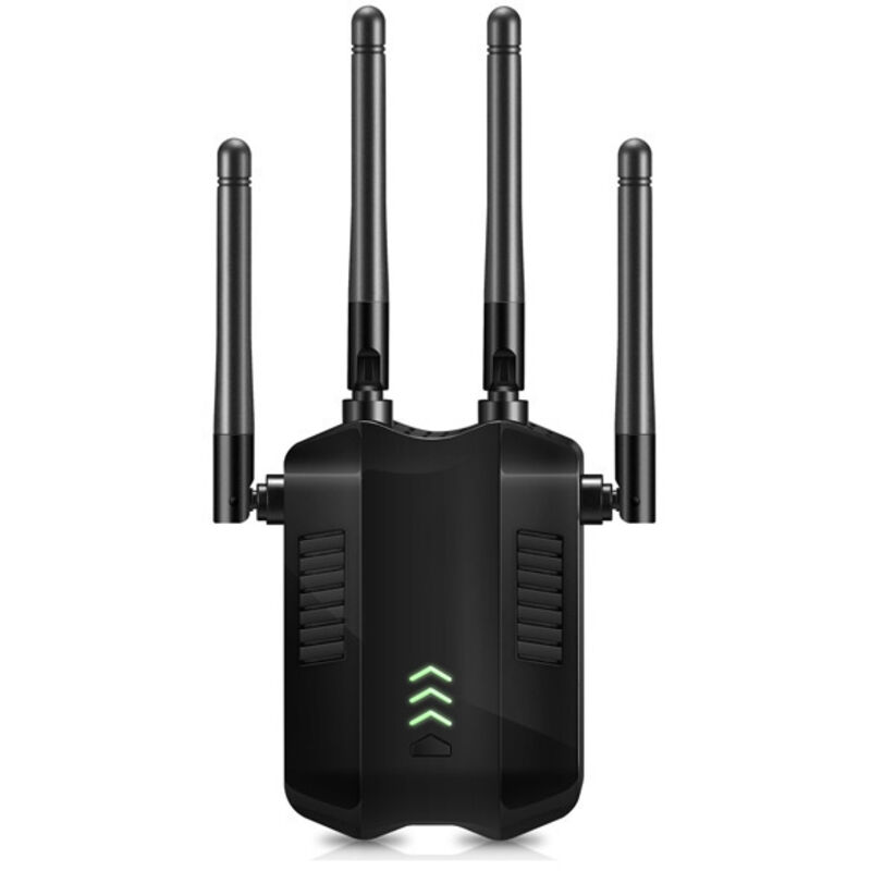 WLAN-Extender – Dualband 2,4G und 5G WLAN-Extender-Booster, 1200 Mbit/s, kabelloser WLAN-Booster, 1 Ethernet-Anschluss und 4 externe Antennen, weißer