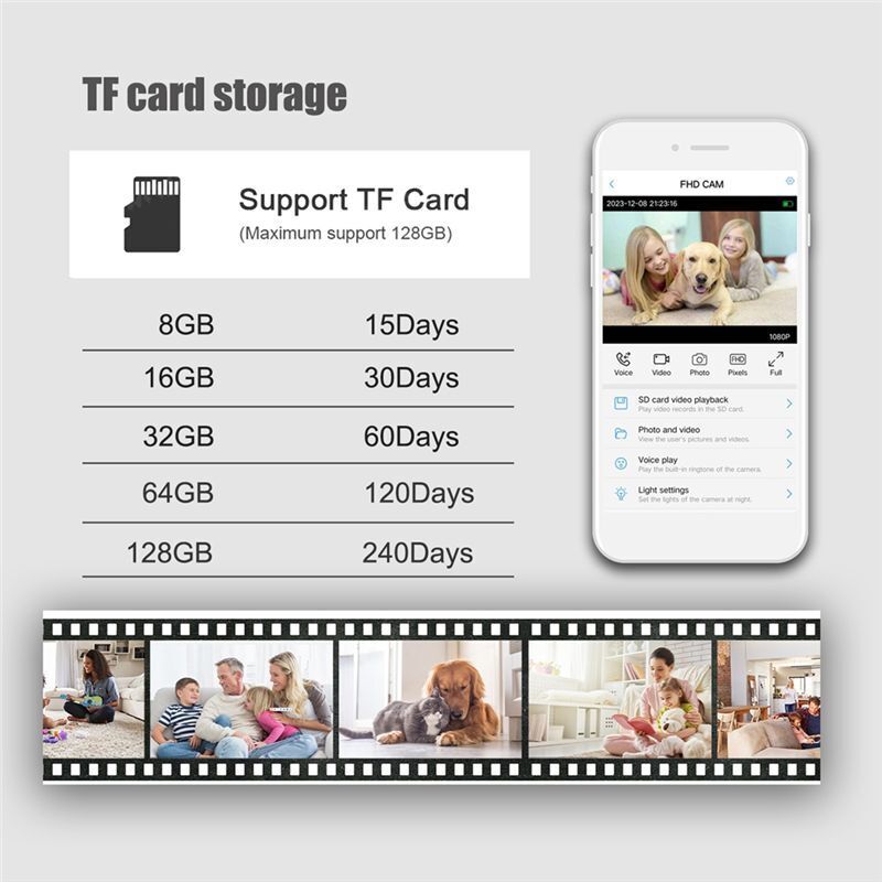 -WLAN-IP-PIR-Kamera, Farb-Nachtsicht, WLAN-Innenbereich, PIR-Bewegungsmelder, Eingebauter Akku, Sicherheits-HD-IP-Kamera