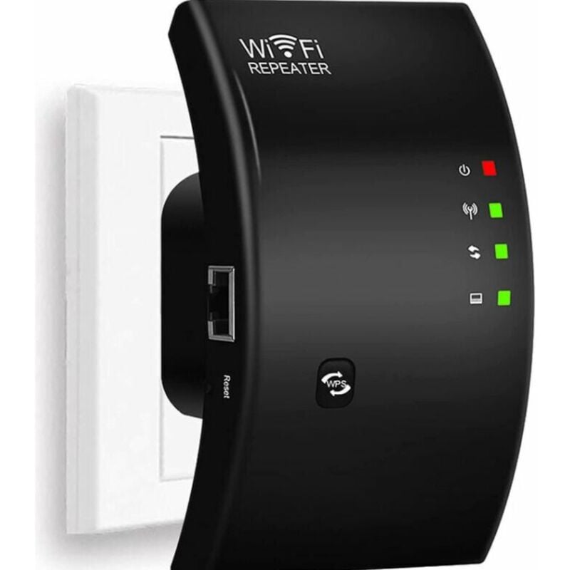 WLAN-Repeater, WLAN-Repeater, leistungsstarker WLAN-Verstärker, WLAN-Extender N300, WLAN-Signalverstärker, 1 Ethernet-Anschluss, deckt bis zu 200㎡