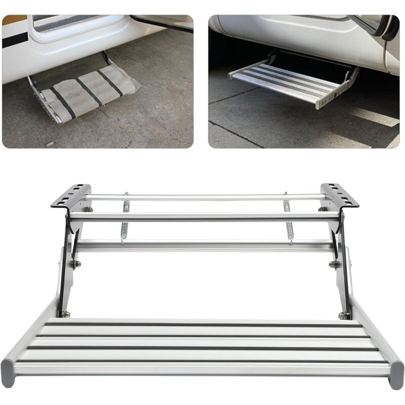 Wohnmobiltrittstufen Mover für Wohnwagen, Aluminiumlegierung klappbare einzelne Stufe Trittstufen Wohnwagen Trittstufe, Anti-Rutsch, Für Wohnmobile