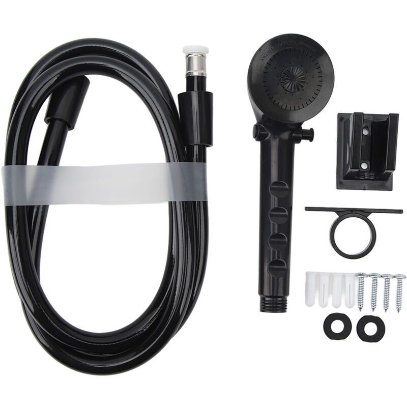 Wohnwagen-Duschset, Wohnwagen-Duschkopf, robuste Konstruktion, vielseitig einsetzbar für Yachten und Wohnwagen (Schwarz).