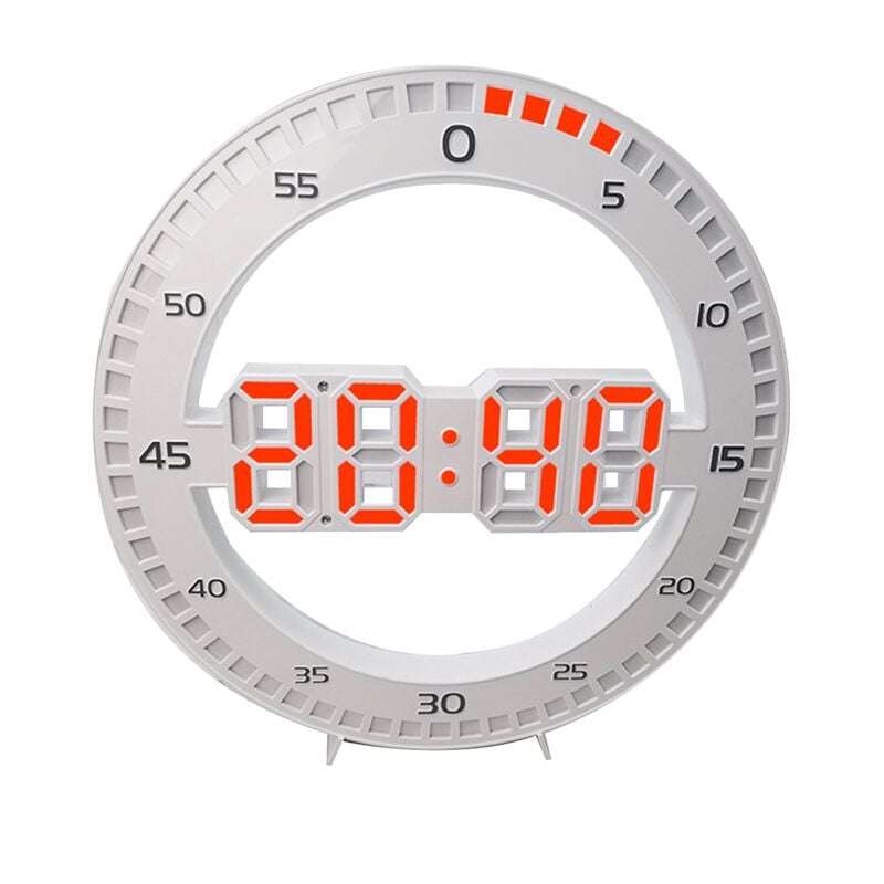 Wohnzimmer Wanduhr 3D led Tragbare Wanduhr Elektronische Uhr Tragbarer Bildschirm-B