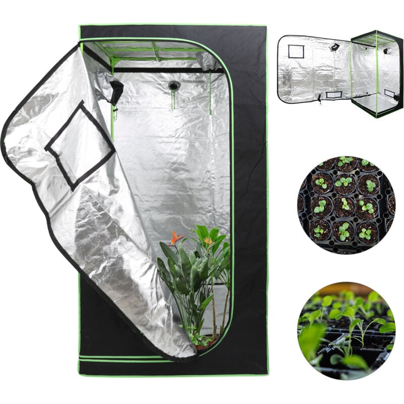 Wolketon 100x100x200 cm Grow Zelt für Pflanzen Zuchtzelt Gewächshaus Box Garten Anzucht Gemüse Kräuter Grow Schrank