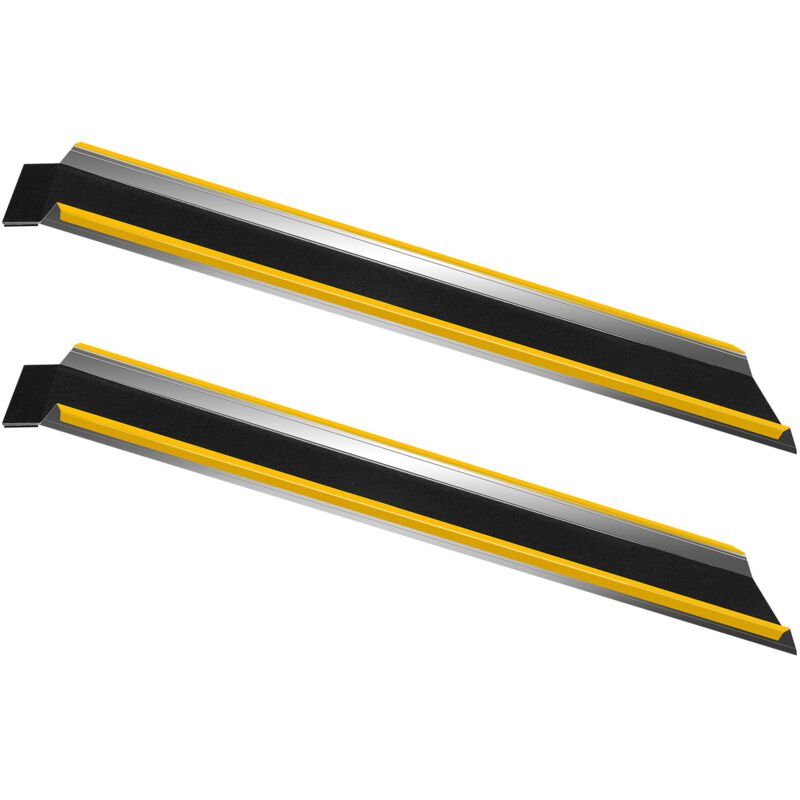 Wolketon 2X Auffahrrampe Rollstuhlrampe Verladerampe mit gelben Warnstreifen Hunderampe Auto Laderampe für Motorrad ATV Quad 300kg Pro Stück