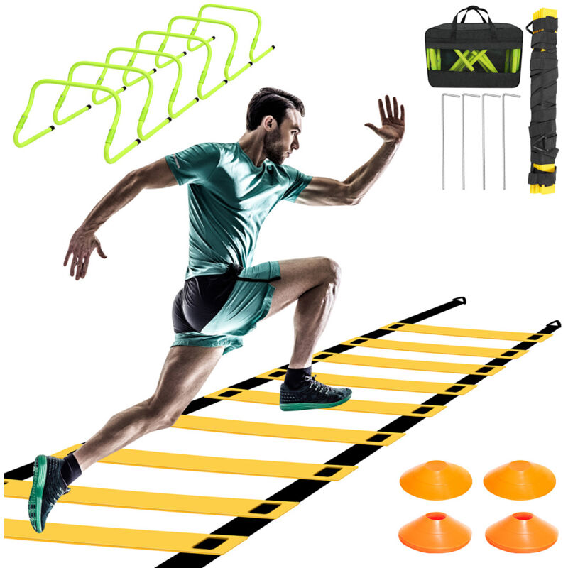 Wolketon Agility Training Agility Koordinationshürden 6er Set Fußball Verstellbare Trainingshürden Hürdenlauf Fußball Speed/Agility Training