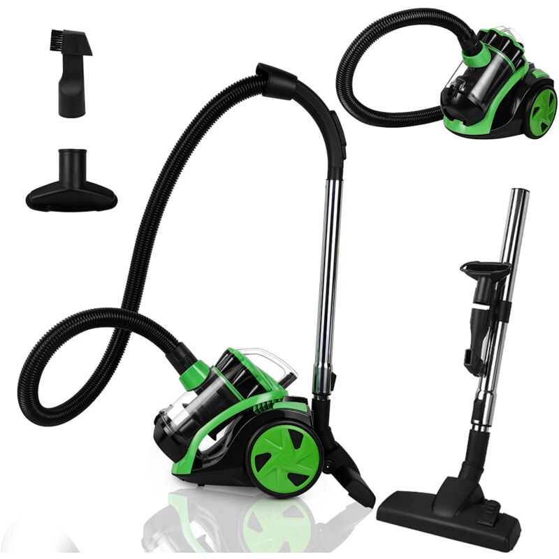 Wolketon Staubsauger Bodenstaubsauger Beutellos Fugendüse.HEPA-Filter 900W 3L leistungsstark. für Hart- und Teppichböden