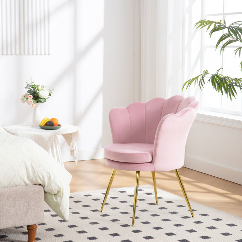 WOLTU Relaxsessel, Fernsehsessel mit Armlehne, Fernsehsessel Blumenform, Armlehnensessel Loungesessel Akzentsessel Einzelsofa, Polstersessel mit