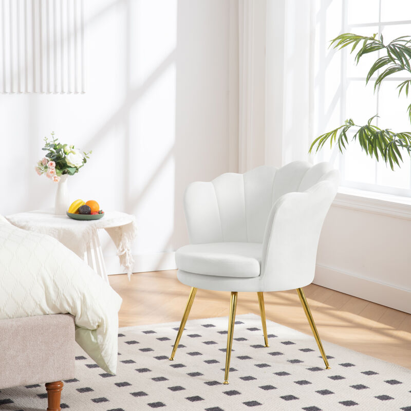 Relaxsessel, Fernsehsessel mit Armlehne, Fernsehsessel Blumenform, Armlehnensessel Loungesessel Akzentsessel Einzelsofa, Polstersessel mit Samtbezug