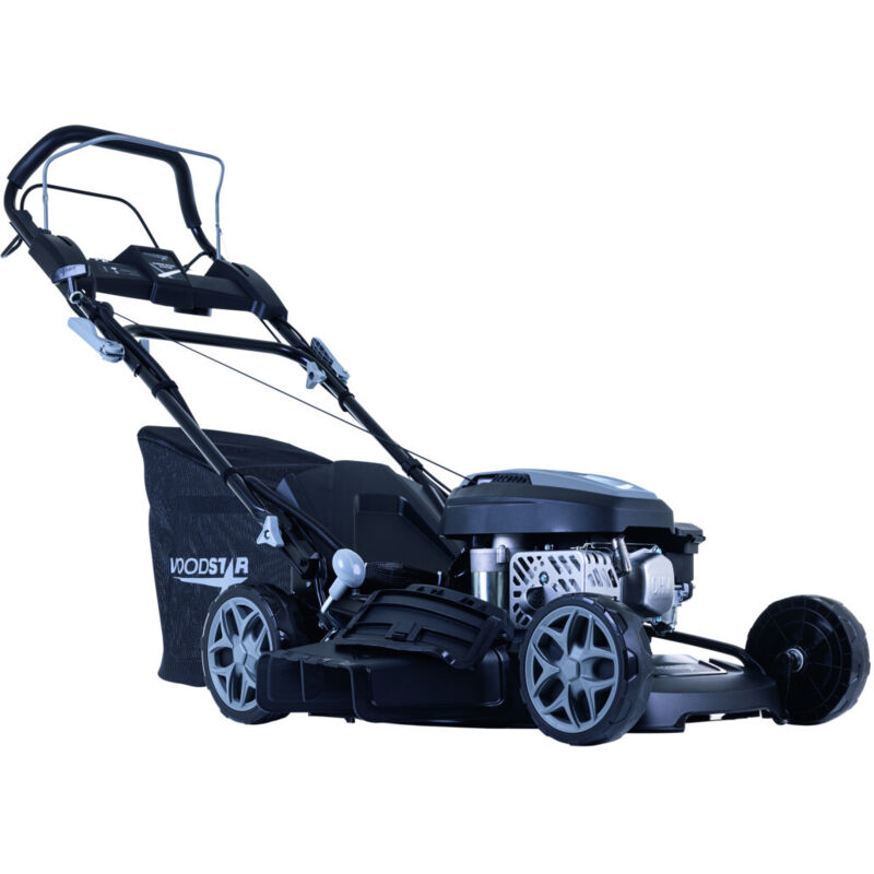 Benzin-Rasenmäher BLM460-150ES inkl. 2Ah Akku + 2,4A Ladegerät Handrasenmäher - Woodster