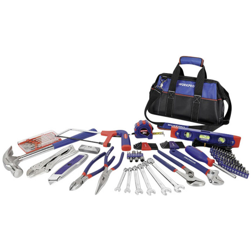 WP209010 Werkzeugset Heimwerker, Universal in Tasche 156teilig - Workpro