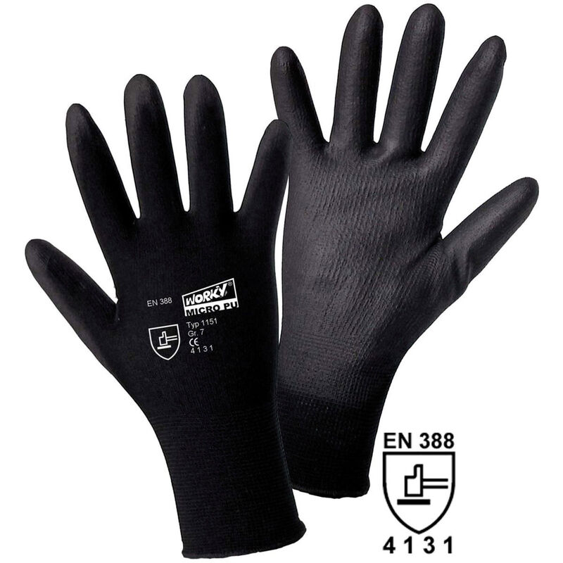 Leipold Doehle micro black Nylon-PU 1151-XXL Nylon Arbeitshandschuh Größe (Handschuhe): 11, xxl en 3